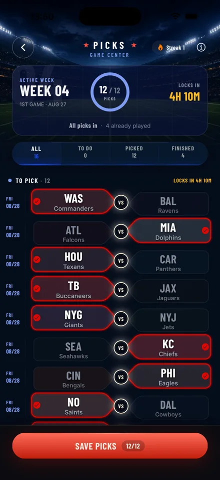 Your NFL picks