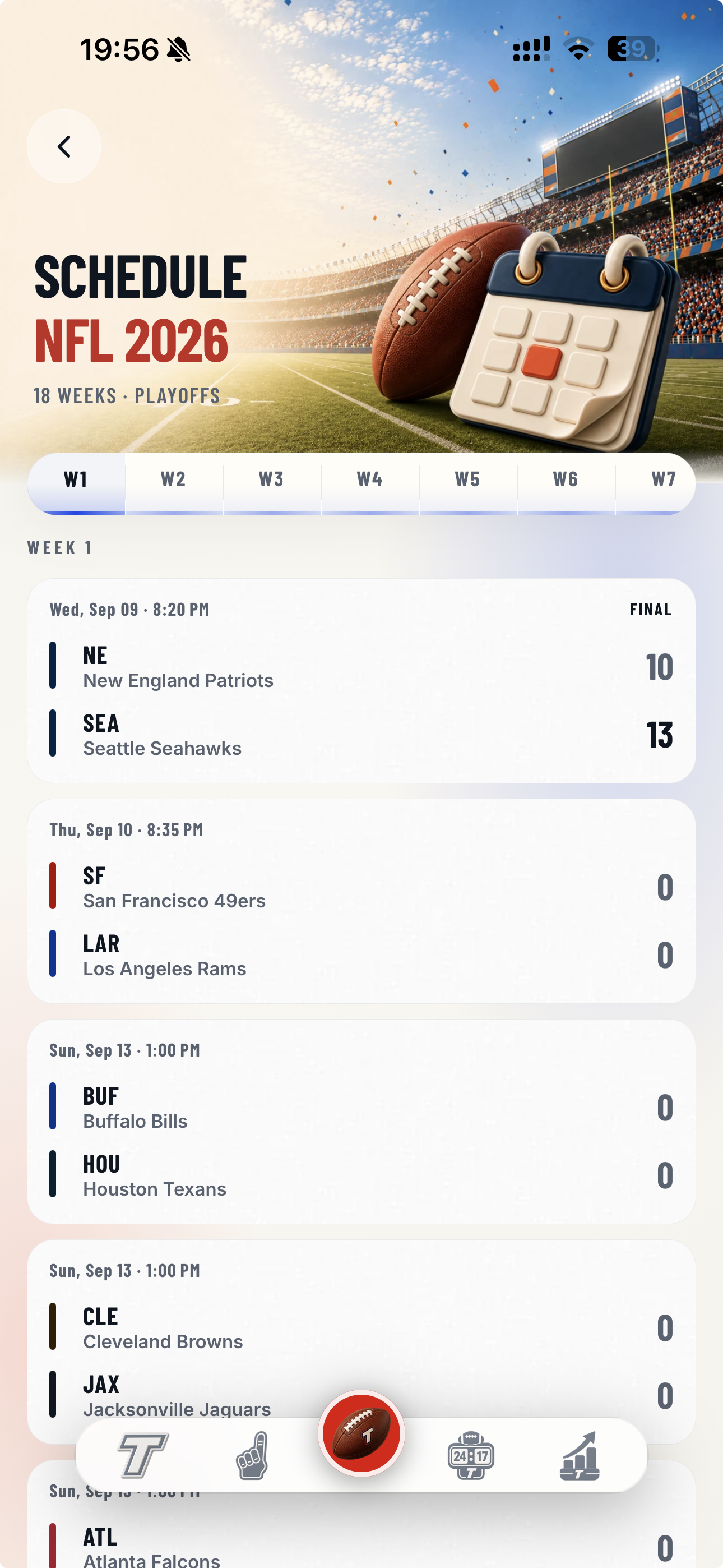 The 2026 NFL calendar: games and dates, week by week