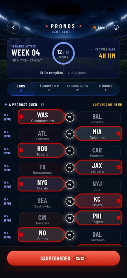 Tes pronostics NFL
